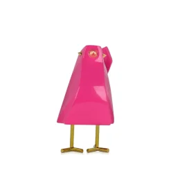 Table Top|Animals^Statues & Sculptures Cubic Bird 14cm Pink Resin Indoor Sculpture