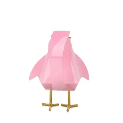 Table Top|Animals^Statues & Sculptures Cubic Bird 18cm Pink Resin Indoor Sculpture