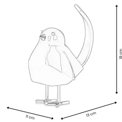 Table Top|Animals^Statues & Sculptures Cubic Bird 18cm Pink Resin Indoor Sculpture