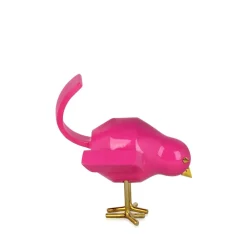 Table Top|Animals^Statues & Sculptures Cubic Bird 14cm Rosa Pink Resin Indoor Sculpture