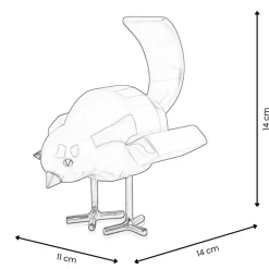 Table Top|Animals^Statues & Sculptures Cubic Bird 14cm Rosa Pink Resin Indoor Sculpture