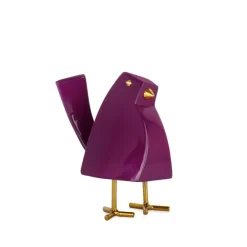 Table Top|Animals^Statues & Sculptures Cubic Bird 14cm Violet Resin Indoor Sculpture