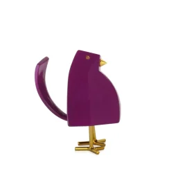 Table Top|Animals^Statues & Sculptures Cubic Bird 14cm Violet Resin Indoor Sculpture