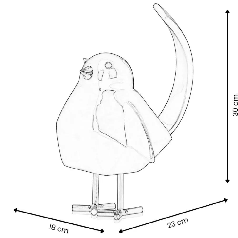 Table Top|Animals^Statues & Sculptures Cubic Bird 30cm Violet Resin Indoor Sculpture