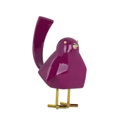 Table Top|Animals^Statues & Sculptures Cubic Bird 18cm Violet Resin Indoor Sculpture