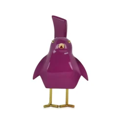 Table Top|Animals^Statues & Sculptures Cubic Bird 18cm Violet Resin Indoor Sculpture