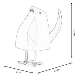 Table Top|Animals^Statues & Sculptures Cubic Bird 14cm Yellow Resin Indoor Sculpture