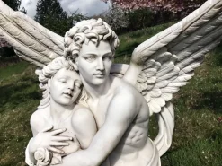 Angel|Roman^Statues & Sculptures Cupid & Psyche 197cm Marble Garden Statue