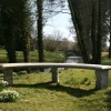 Stone Benches^Statues & Sculptures Curved Ivy Double Stone Garden Bench