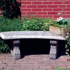 Stone Benches^Statues & Sculptures Curved Pattern Top Stone Garden Bench