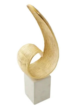 Table Top|Abstract^Statues & Sculptures Curved Reflection 50cm Gold Metal Indoor Sculpture