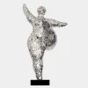 Figurative|Table Top^Statues & Sculptures Dancing Soul 95cm Silver Metal Indoor Sculpture