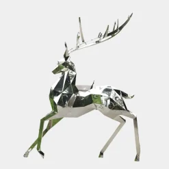 Wildlife|Stags & Deers^Statues & Sculptures Deer 204cm Geometric Metal Garden Sculpture