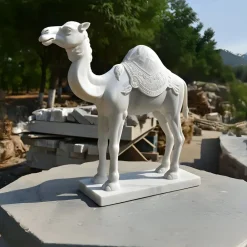 Wildlife|Modern^Statues & Sculptures Desert Camel 160cm White Marble Garden Statue v1