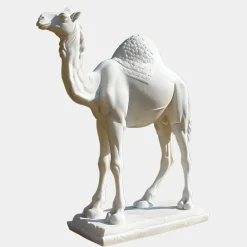 Wildlife|Modern^Statues & Sculptures Desert Camel 160cm White Marble Garden Statue v2