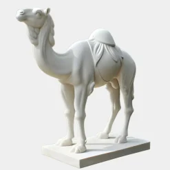 Wildlife|Modern^Statues & Sculptures Desert Camel 160cm White Marble Garden Statue v4
