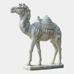 Wildlife|Modern^Statues & Sculptures Desert Camel 160cm White Marble Garden Statue v3