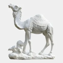 Wildlife|Modern^Statues & Sculptures Desert Camel 160cm White Marble Garden Statue v5