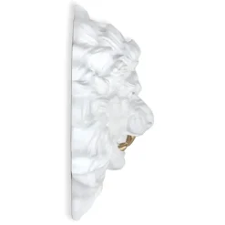 Wall Art|Animals^Statues & Sculptures Desert Lion 49cm White Resin Wall Sculpture