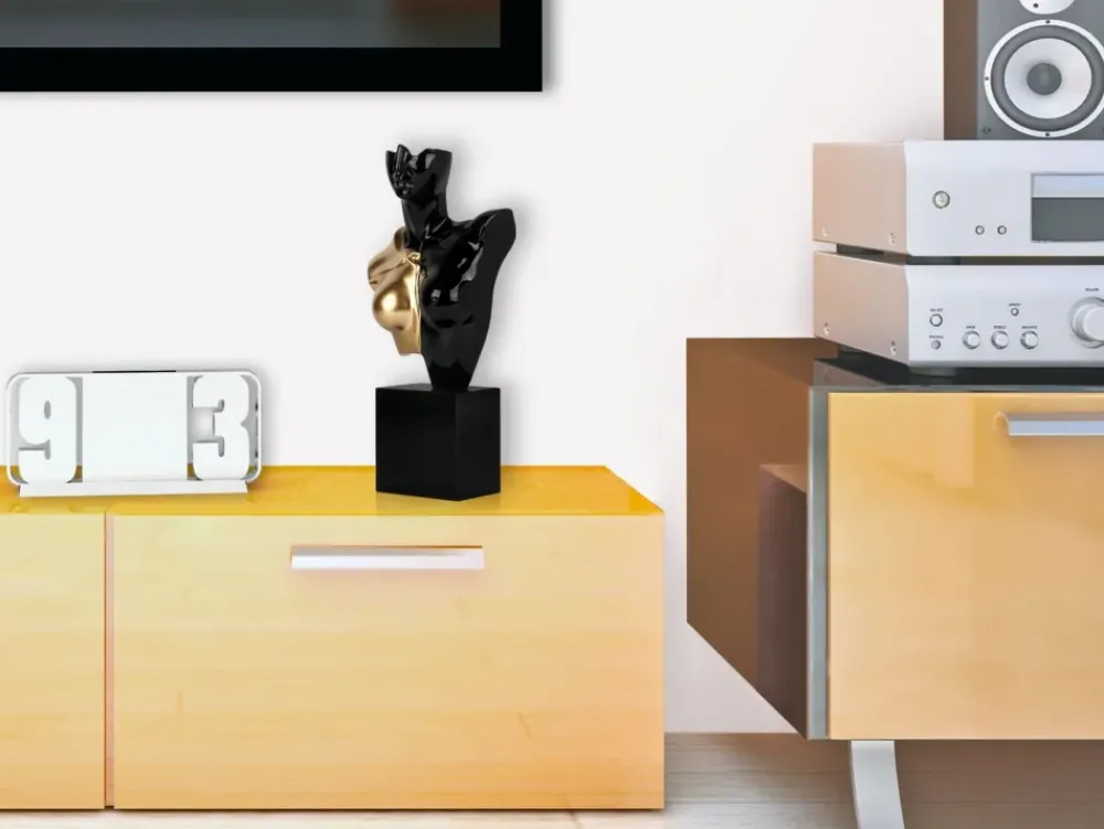 Figurative|Table Top^Statues & Sculptures Divided Diva 50cm Black Resin Indoor Sculpture