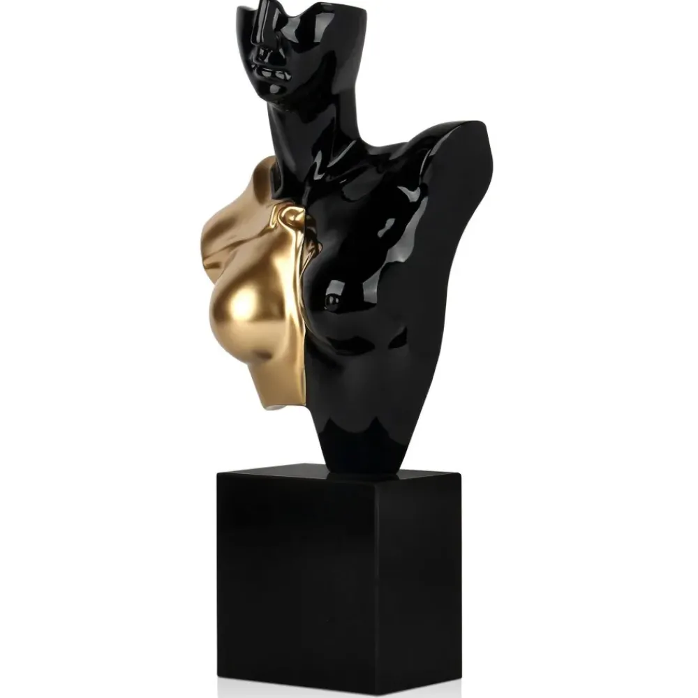 Figurative|Table Top^Statues & Sculptures Divided Diva 50cm Black Resin Indoor Sculpture