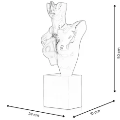 Figurative|Table Top^Statues & Sculptures Divided Diva 50cm Black Resin Indoor Sculpture