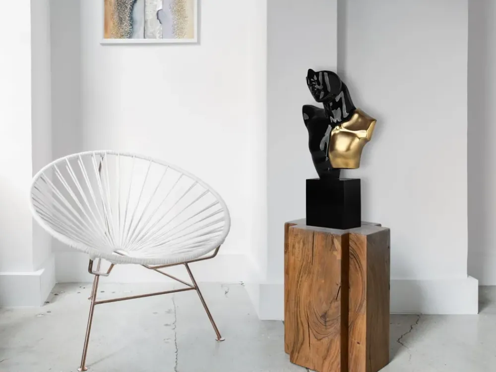 Figurative|Table Top^Statues & Sculptures Divided Titan 52cm Black Resin Indoor Sculpture