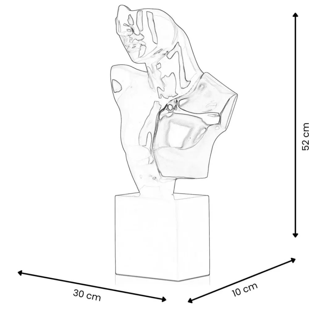 Figurative|Table Top^Statues & Sculptures Divided Titan 52cm Black Resin Indoor Sculpture