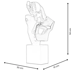 Figurative|Table Top^Statues & Sculptures Divided Titan 52cm White Resin Indoor Sculpture