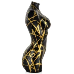 Figurative|Table Top^Statues & Sculptures Divine Torso 50cm Black Resin Indoor Sculpture