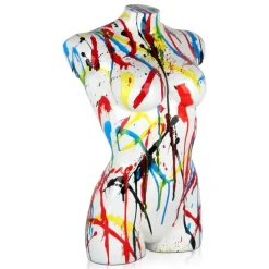 Figurative|Table Top^Statues & Sculptures Divine Torso 50cm Multicolour Resin Indoor Sculpture