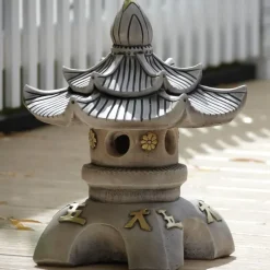 Pagodas^Statues & Sculptures Double Top Japanese Pagoda Stone Garden Ornament