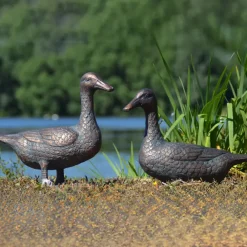 Ducks^Statues & Sculptures Ducks Aged Bronze Garden Ornaments