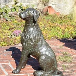 Dogs^Statues & Sculptures Duke the Dog Bronze Metal Garden Ornament
