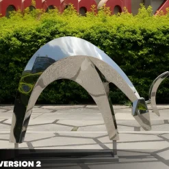 Wildlife|Stags & Deers^Statues & Sculptures Dynamic Deer 75cm Metal Garden Sculpture