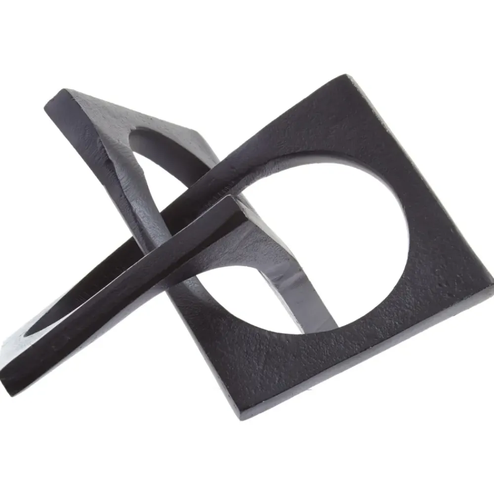 Table Top|Abstract^Statues & Sculptures Dynamic Horizons 13cm Black Metal Indoor Sculpture