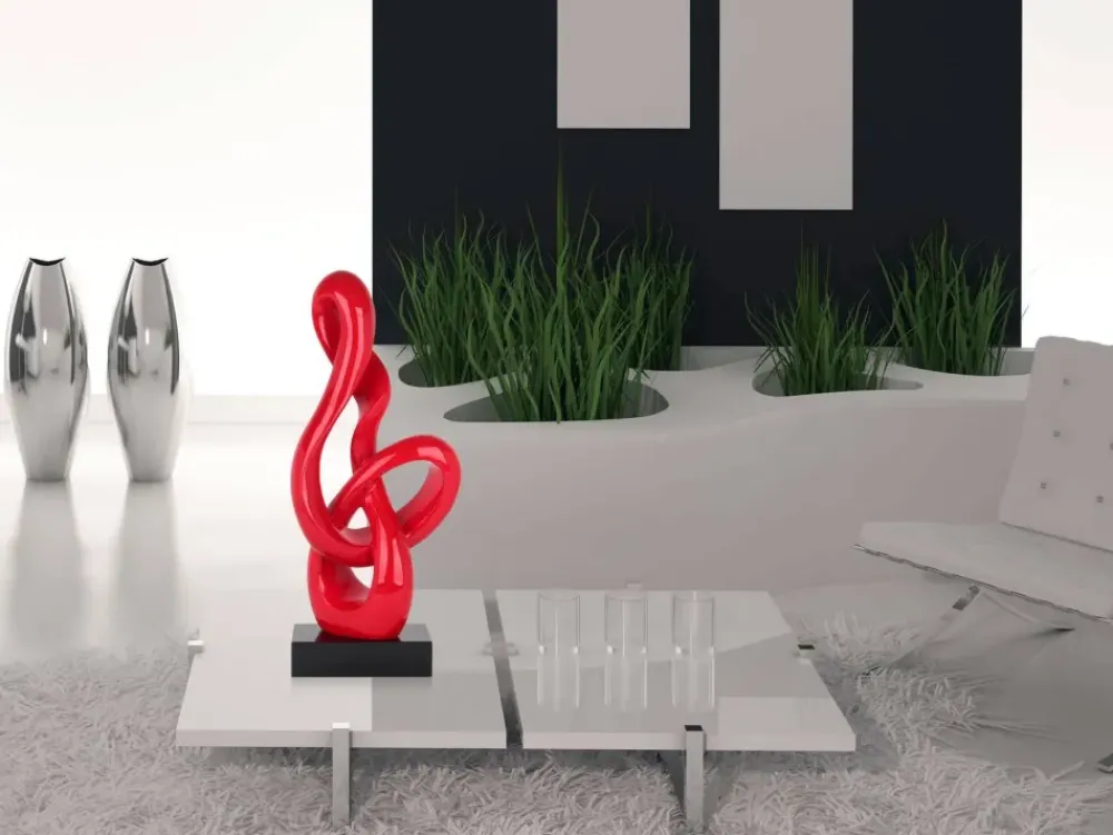 Table Top|Floor Standing^Statues & Sculptures Dynamic Twist 58cm Red Resin Indoor Sculpture