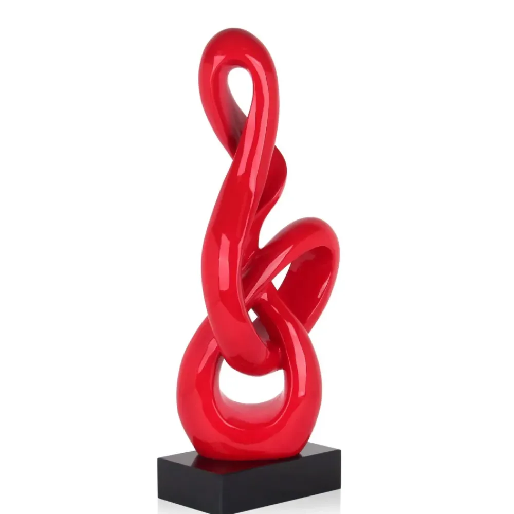 Table Top|Floor Standing^Statues & Sculptures Dynamic Twist 58cm Red Resin Indoor Sculpture