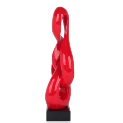 Table Top|Floor Standing^Statues & Sculptures Dynamic Twist 58cm Red Resin Indoor Sculpture