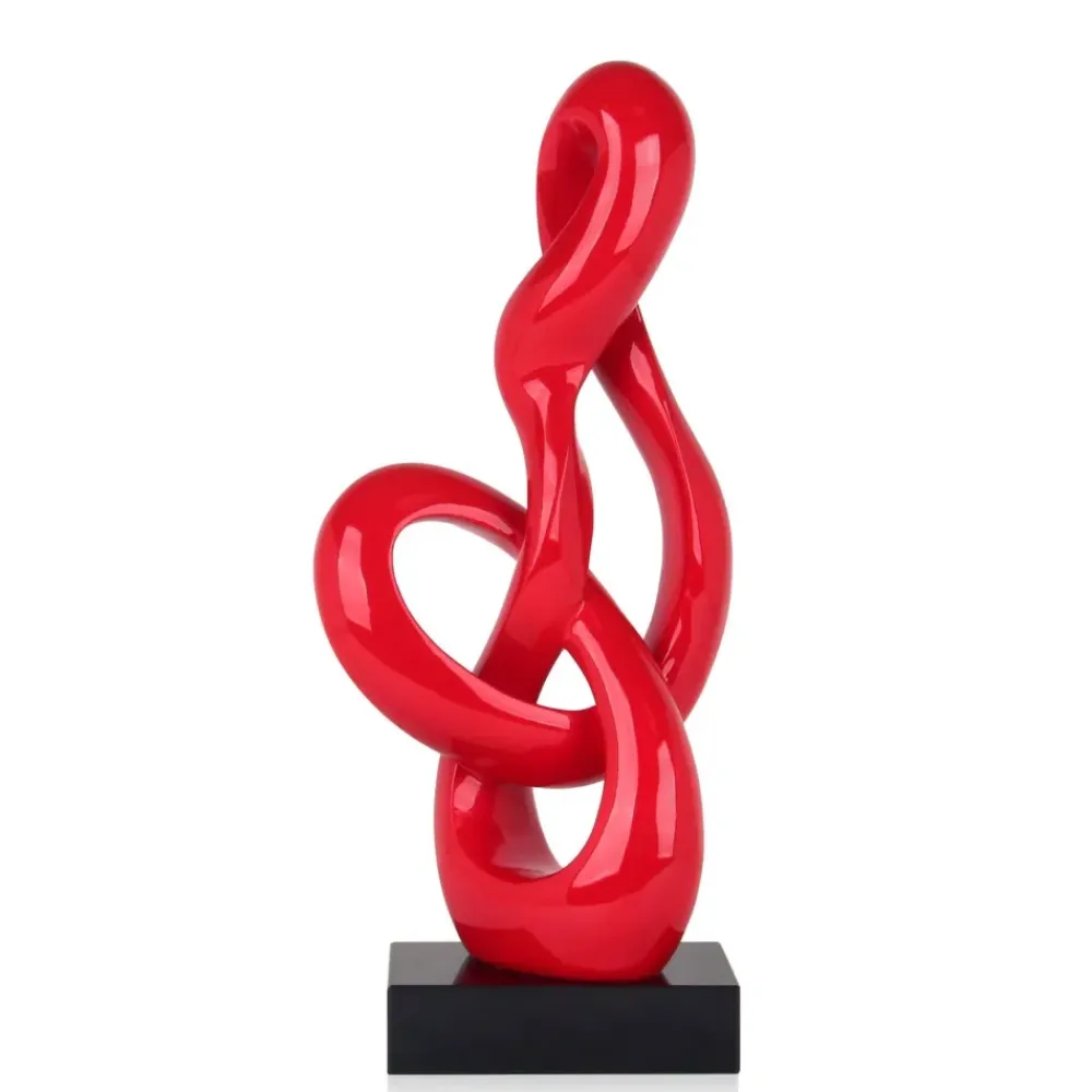 Table Top|Floor Standing^Statues & Sculptures Dynamic Twist 58cm Red Resin Indoor Sculpture