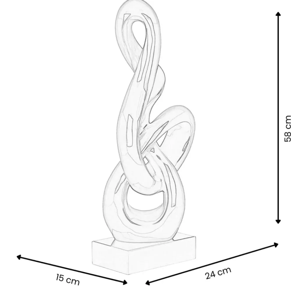 Table Top|Floor Standing^Statues & Sculptures Dynamic Twist 58cm Red Resin Indoor Sculpture