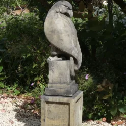 Eagles|Modern^Statues & Sculptures Eagle on Plain Pedestal Modern Stone Garden Statue