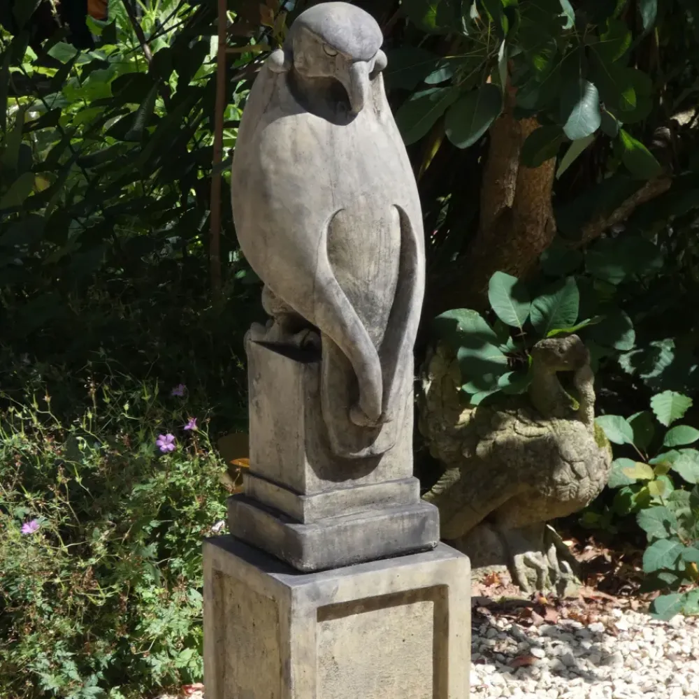 Eagles|Modern^Statues & Sculptures Eagle on Plain Pedestal Modern Stone Garden Statue