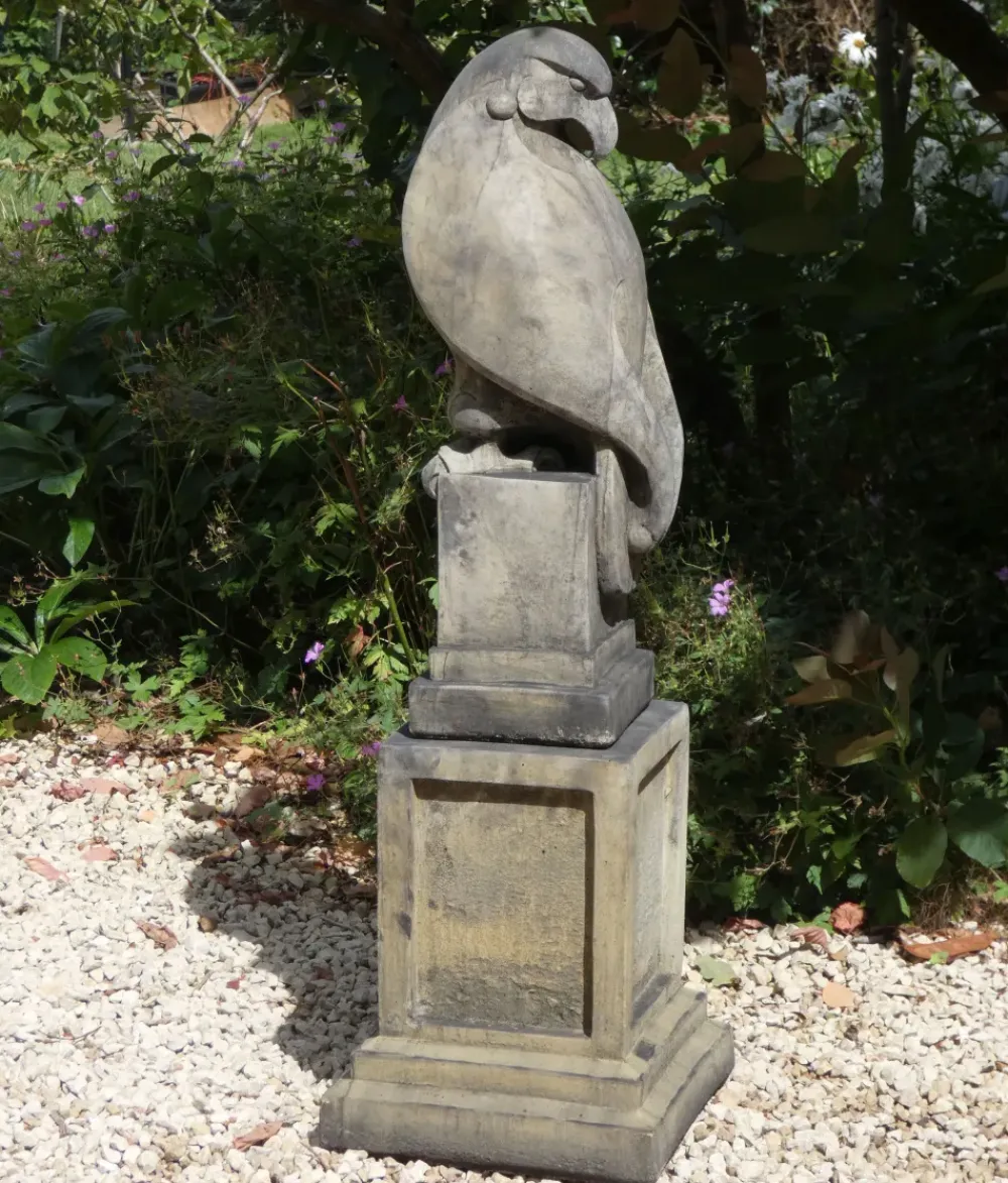 Eagles|Modern^Statues & Sculptures Eagle on Plain Pedestal Modern Stone Garden Statue