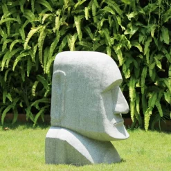 Easter Island Heads^Statues & Sculptures Easter Island Head 80cm Stone Garden Ornament