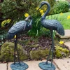 Cranes^Statues & Sculptures Elegant Cranes Bronze Metal Garden Ornaments