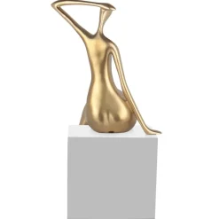 Figurative|Table Top^Statues & Sculptures Elegant Grace 38cm Gold Resin Indoor Sculpture