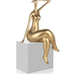 Figurative|Table Top^Statues & Sculptures Elegant Grace 38cm Gold Resin Indoor Sculpture