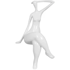 Figurative|Table Top^Statues & Sculptures Elegant Grace 38cm White Resin Indoor Sculpture