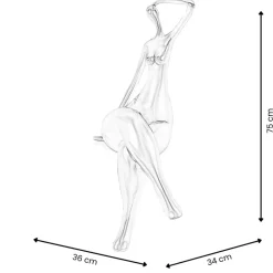 Figurative|Table Top^Statues & Sculptures Elegant Grace 75cm White Resin Indoor Sculpture